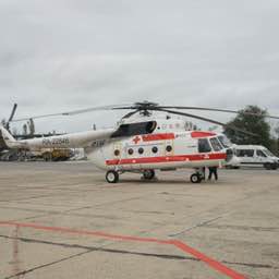 Медицинский вертолёт доставил двоих тяжелораненых в ДТП в Унцукульском районе Дагестана в стационары Махачкалы